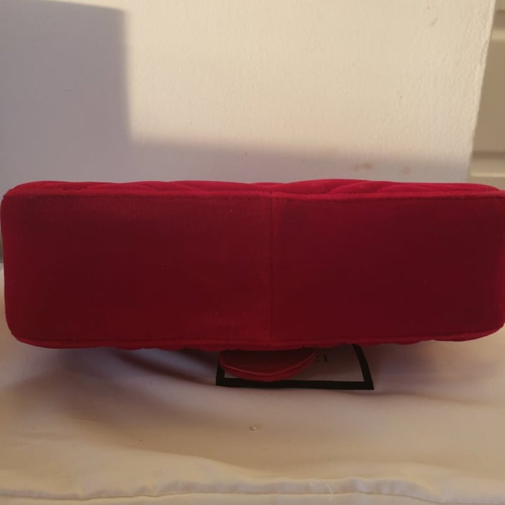 ❌SOLD❌GUCCI Marmont Red Velvet Bag - Picture 7 of 15